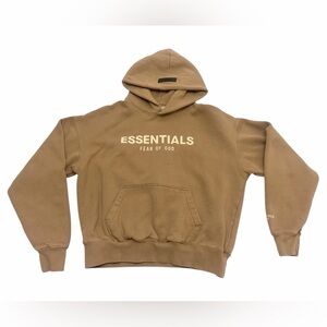 Essentials Fear Of God Kids Hoodie Pullover Size 12 Khaki